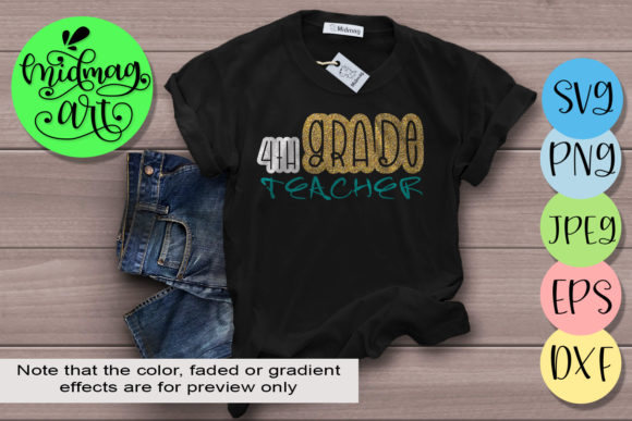 4th Grade Teacher Graphics for Crafts