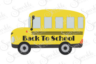 Back to School Bus Cut File Graphics