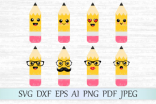 Back to School Emoji Pencils SVG