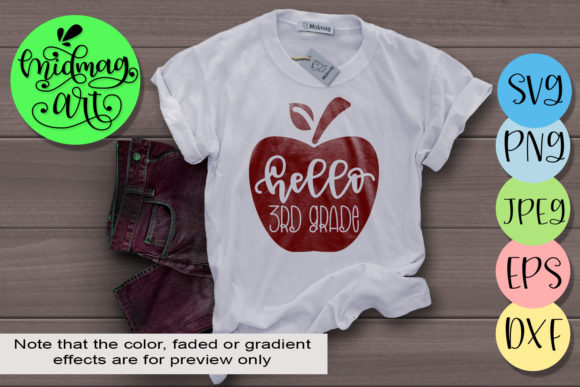 Hello 3rd Grade, Back to School Graphics