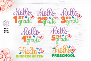 Hello School Grades Cut File: Graphics & Crafts for Local Branding