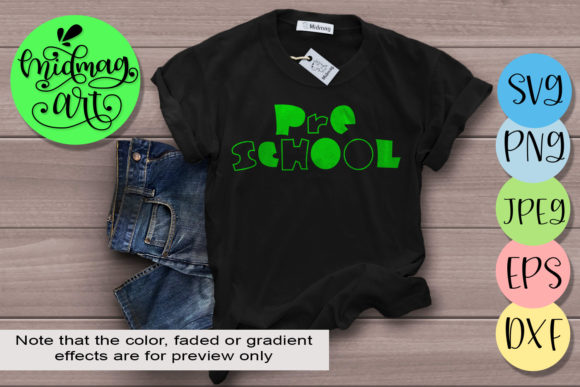 Preschool, Back to School Graphics for T-Shirt Designs